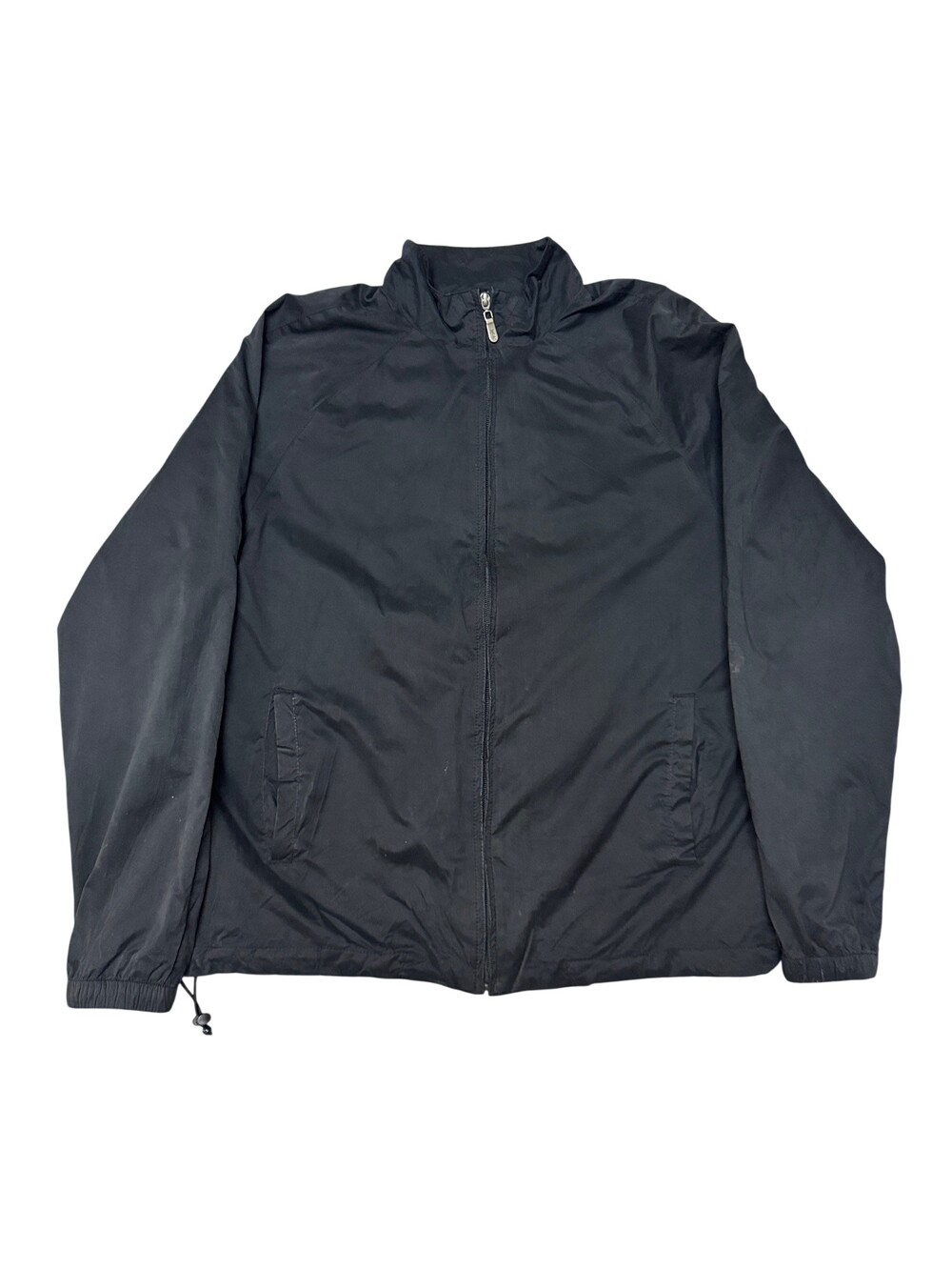 Bobby Jones Players Jacket Mens Large Black Golf Windbreaker Full Zip Lined